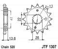 Reťazové koliečko JT JTF 1307-15RB 15 zubov,520